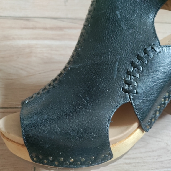 Dansko Olivia Platform Leather Sandals Brazil 9 - Picture 4 of 6